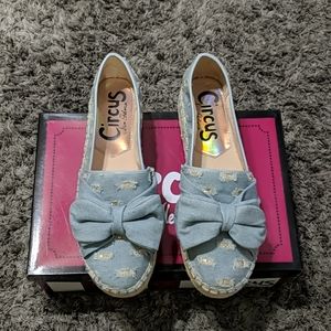 Circus denim platform flats size 9